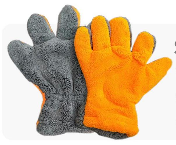 Double-Sided Coral Fleece 5-Finger Glove
