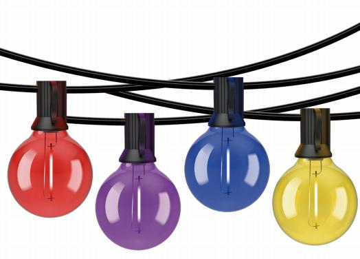 G40 Plastic Color Bulb LED String Lights