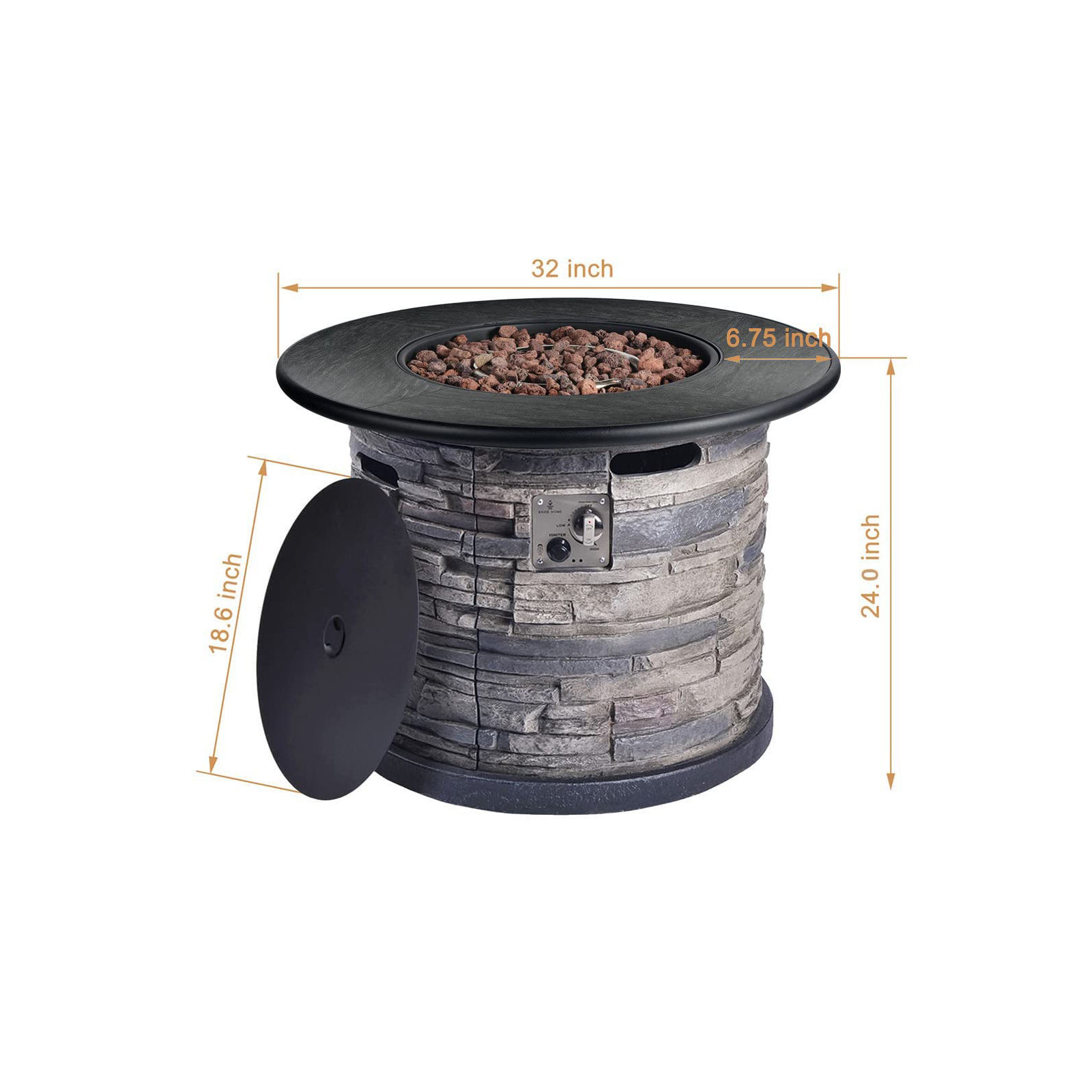 Patio Gas Fire Pit 4