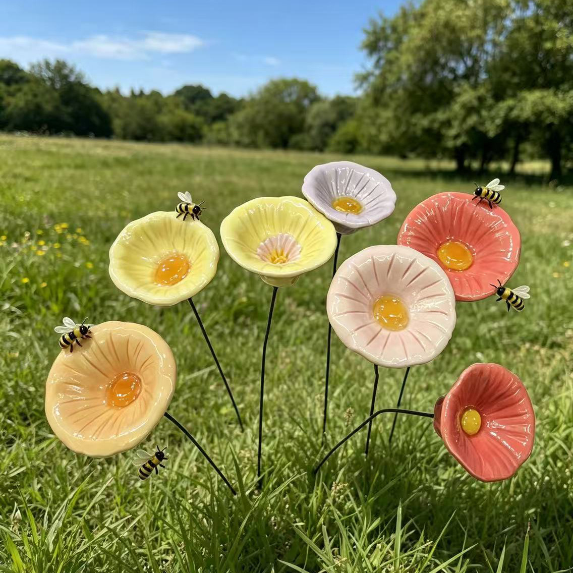 Ceramic Flower Ornaments 3