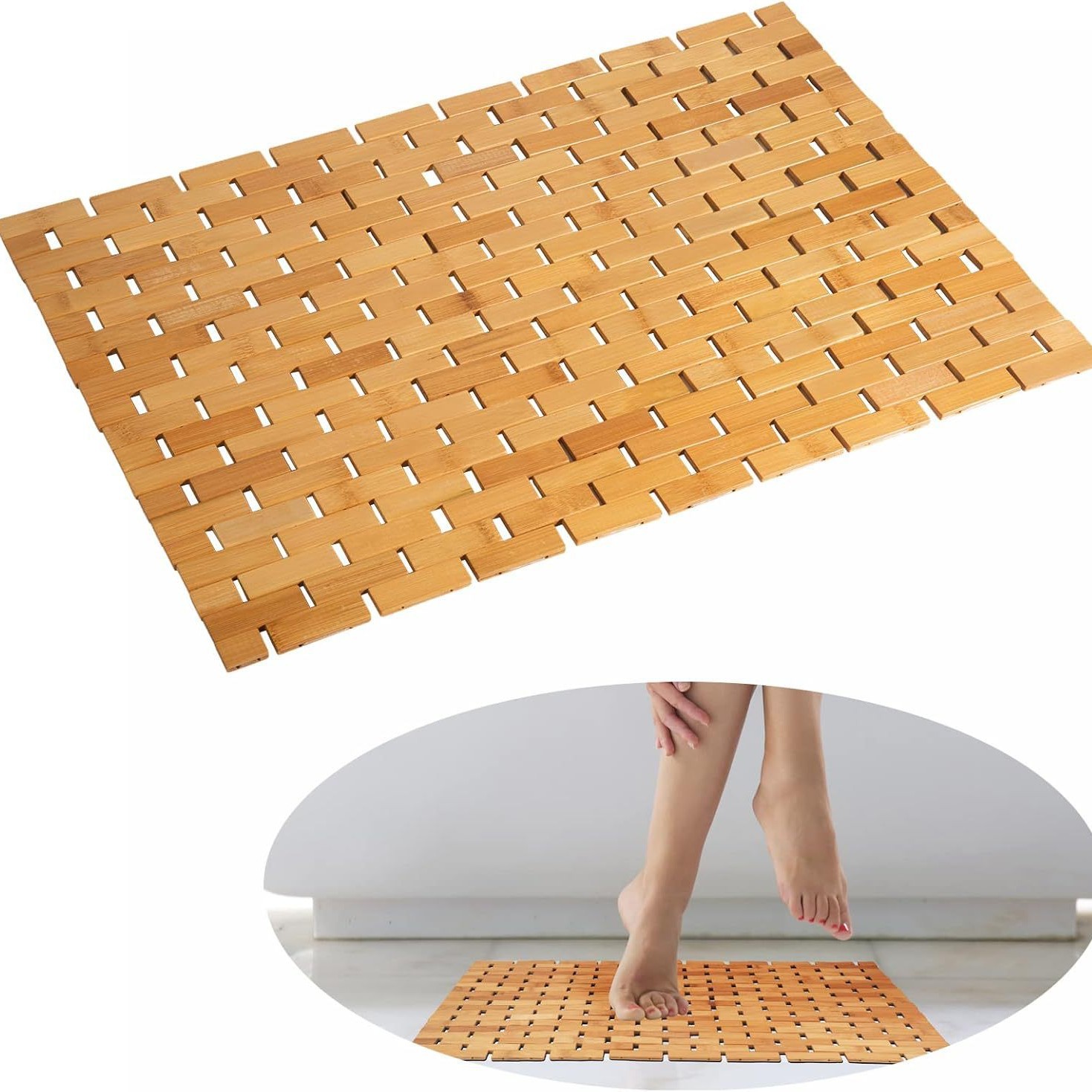 Bamboo Bathroom Mat 3