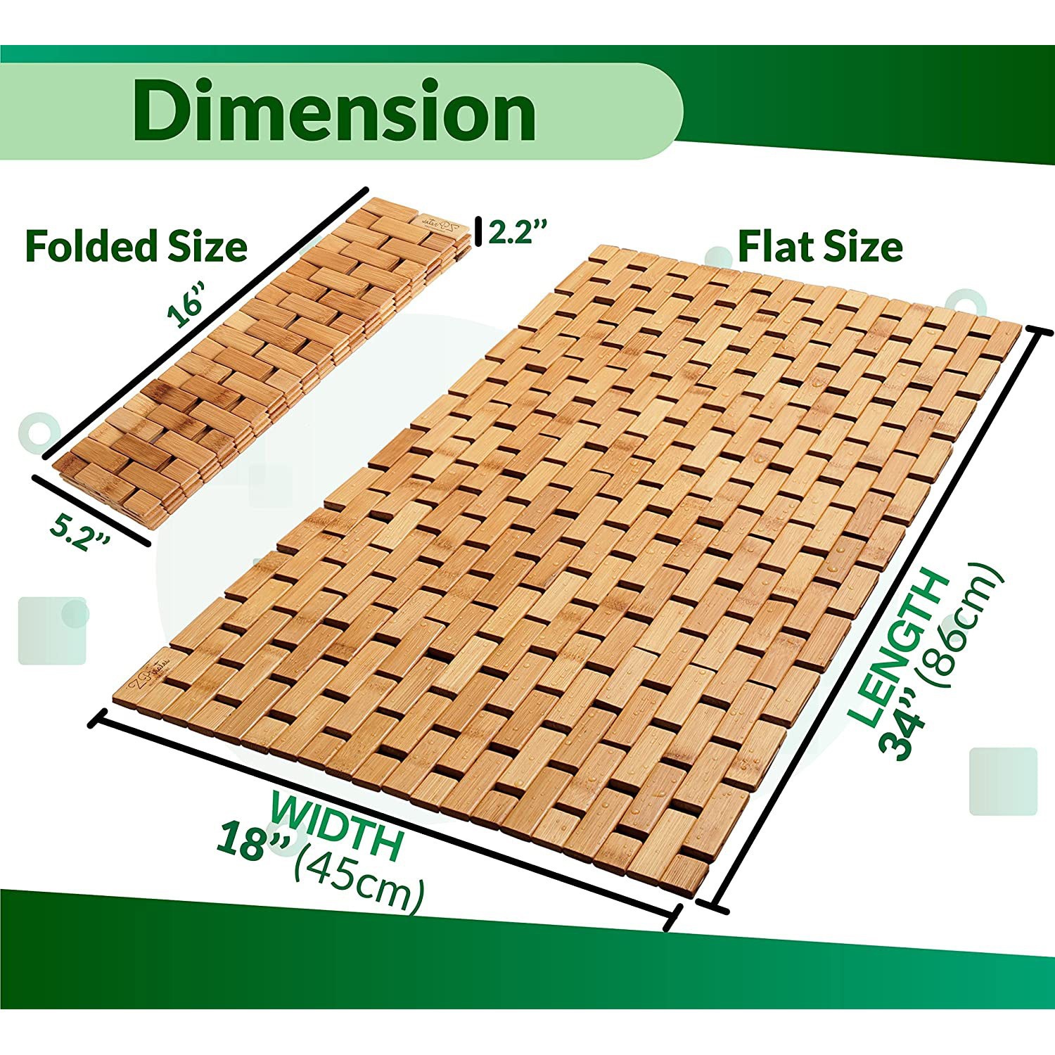 Bamboo Bathroom Mat 4