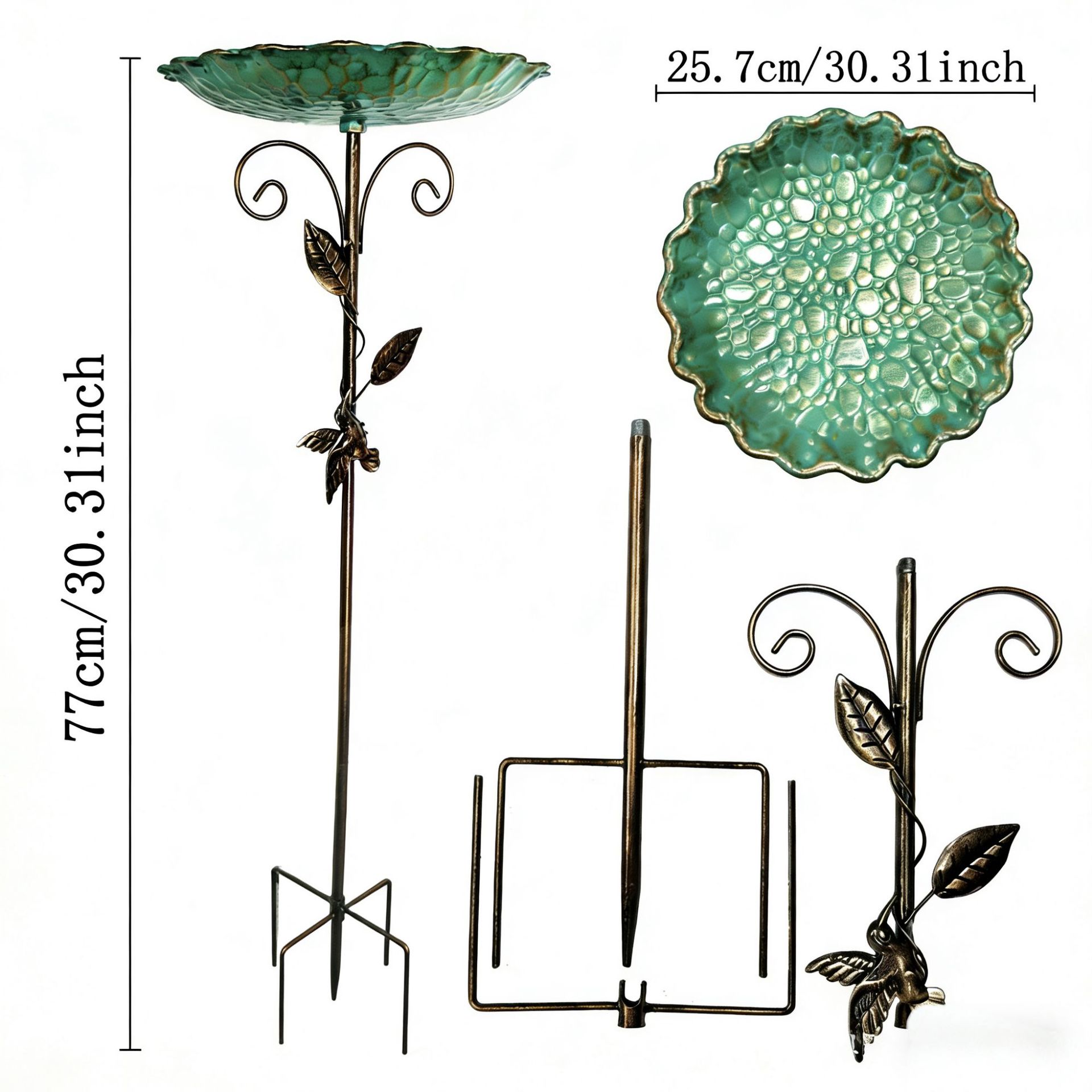 Metal Flower Pot Bird Feeder 2
