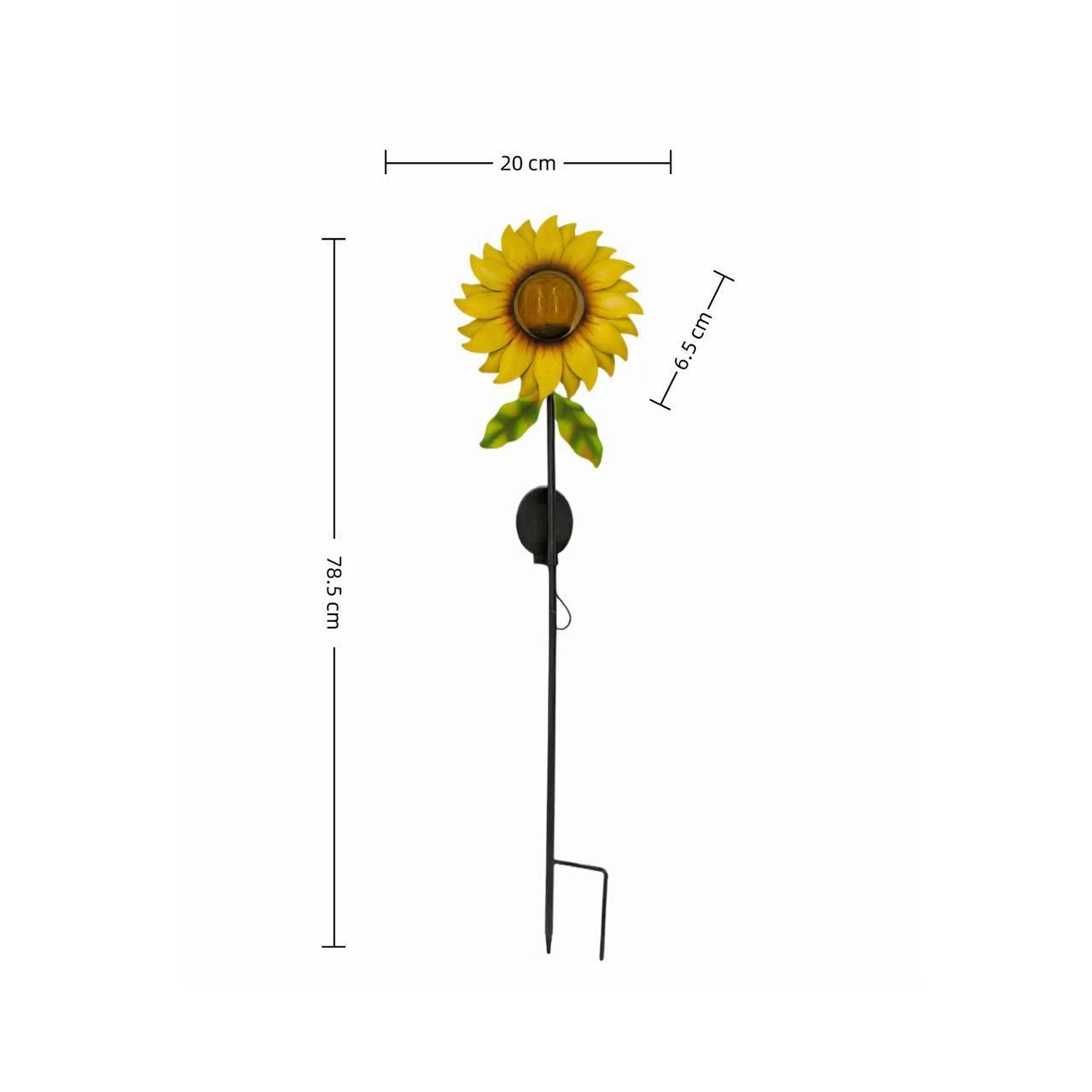 Solar Sunflower Garden Stake 2