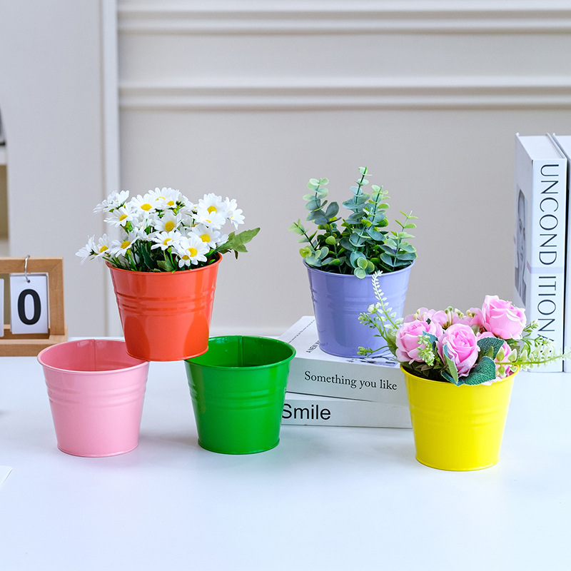 Galvanized Flower Pot 5
